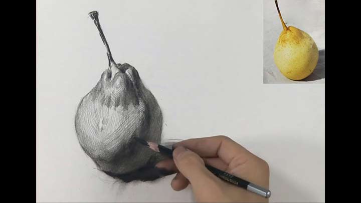 Draw a pear demonstration