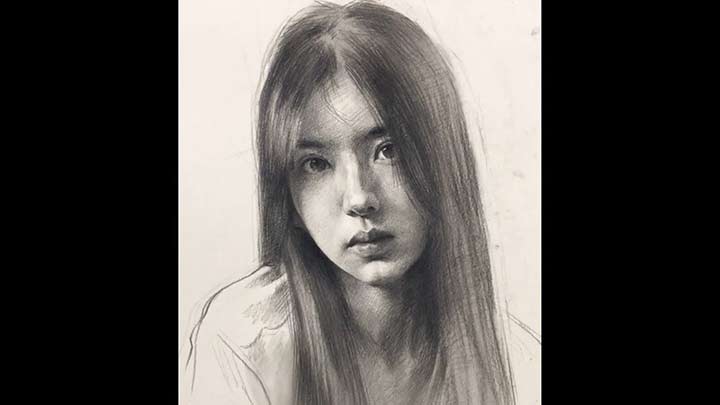 Draw a portrait with pencil techniques