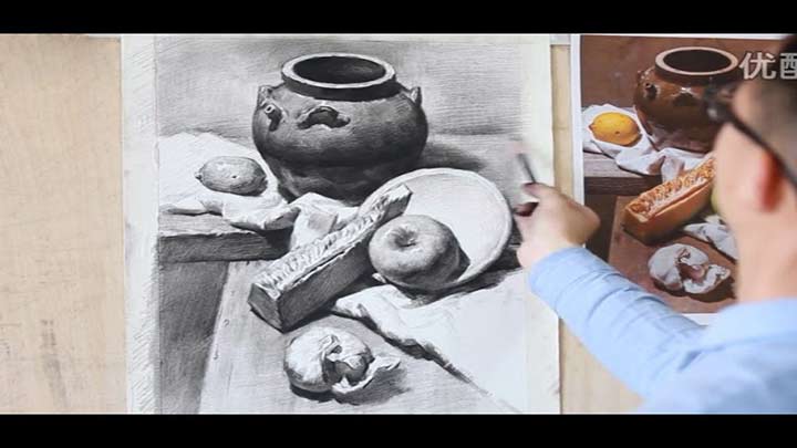 Drawing Still Life in Pencil and Charcoal