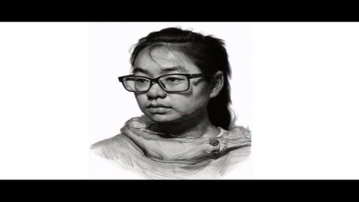 Girl portrait Drawing Time-Lapse