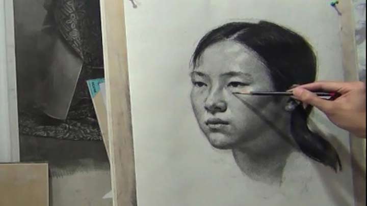 How to Draw a Girl Portrait in Charcoal Pencil