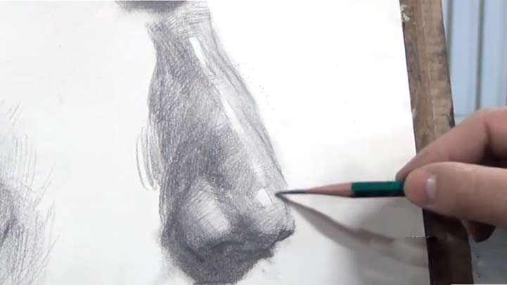How to Draw a Nose in Pencil