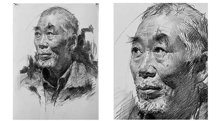 How to Draw a Portrait of Man in Charcoal