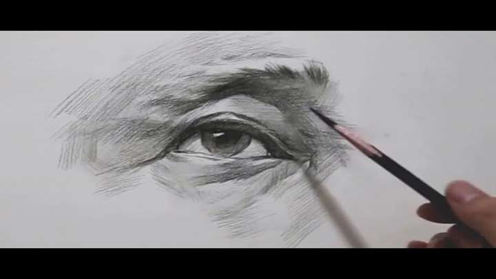 How To Draw Eyes in charcoal pencil
