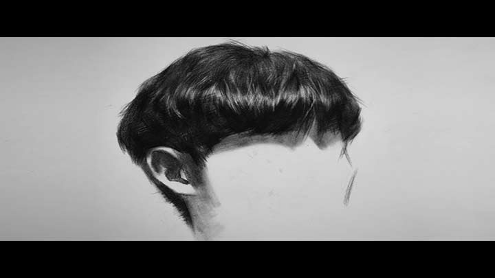How to draw hair demonstration