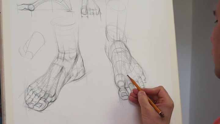 How to Draw Human Feet