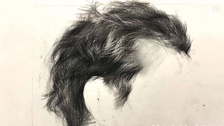 How to draw Men's Hair in pencil