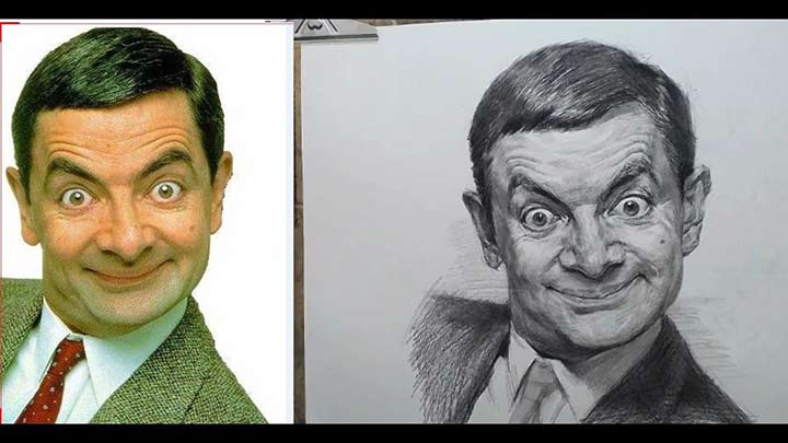 How to Draw Mr Bean in Pencil