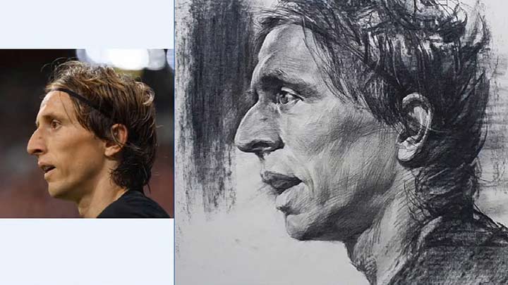 How to Draw Portrait of Luka Modric