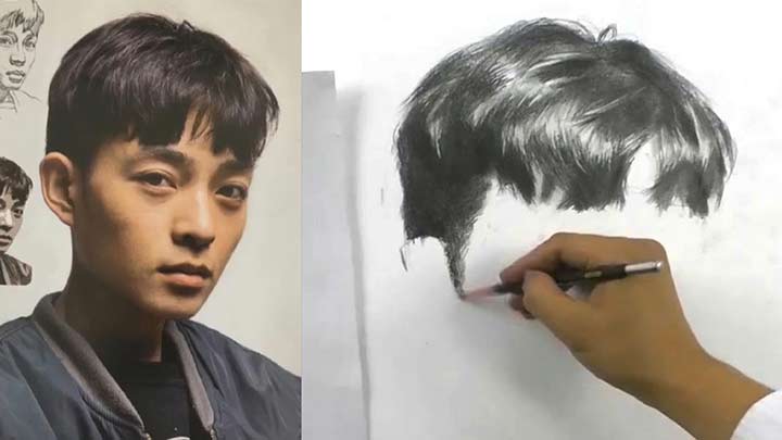 How to Draw Realistic Hair in Pencil