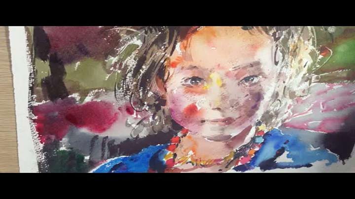 How to make a Watercolor Painting of a Young Girl