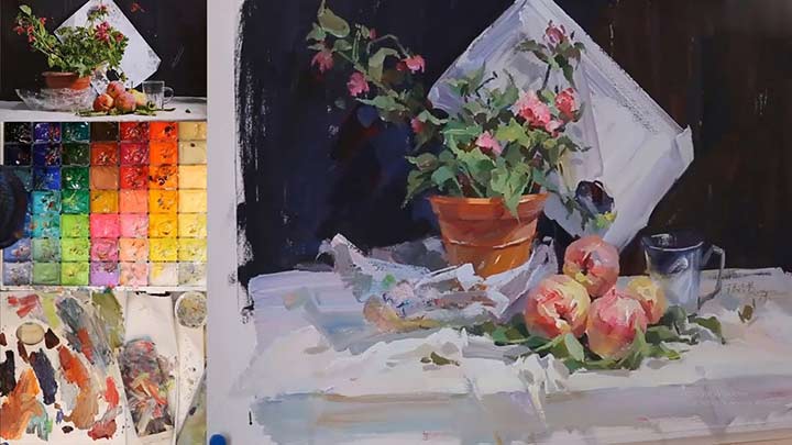 How to paint Still life in Gouache