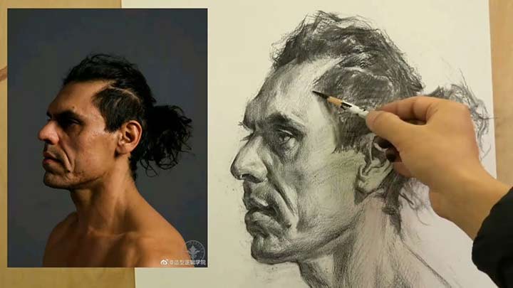 Learn to Draw a Portrait of Man in Pencil