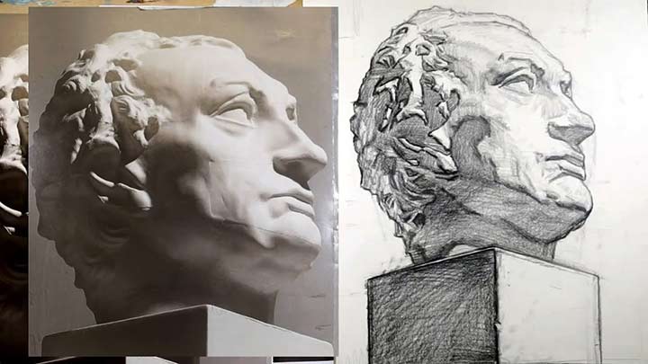Learn to Draw for the Plaster Head of the Gattamelata