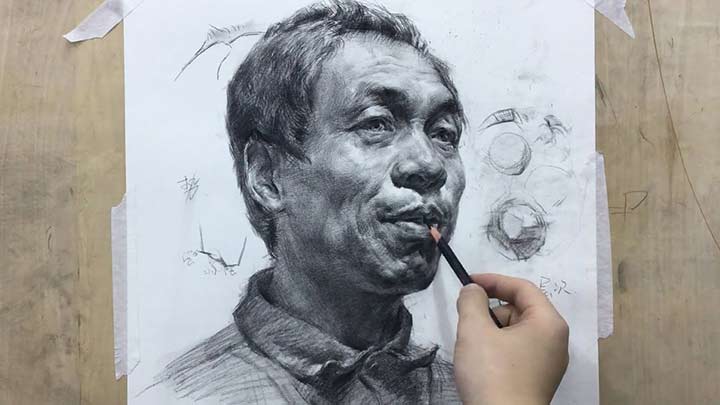 Learn to Draw Old Man Portrait in Pencil