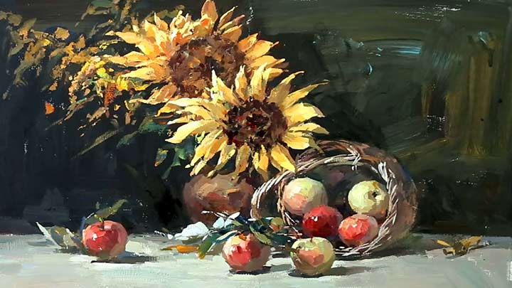 Learn to paint still life in gouache