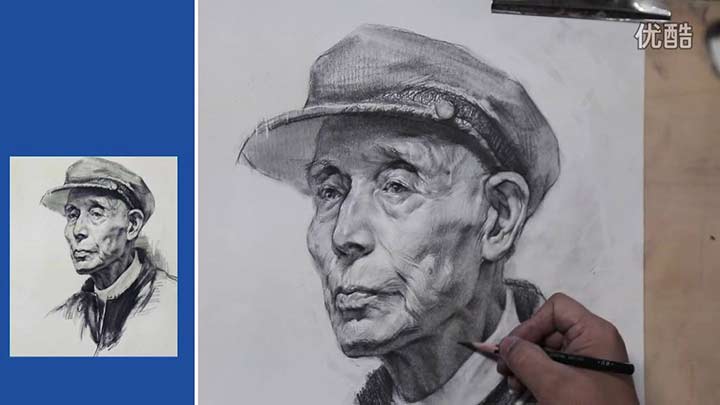 Portrait Drawing in pencil Demonstration
