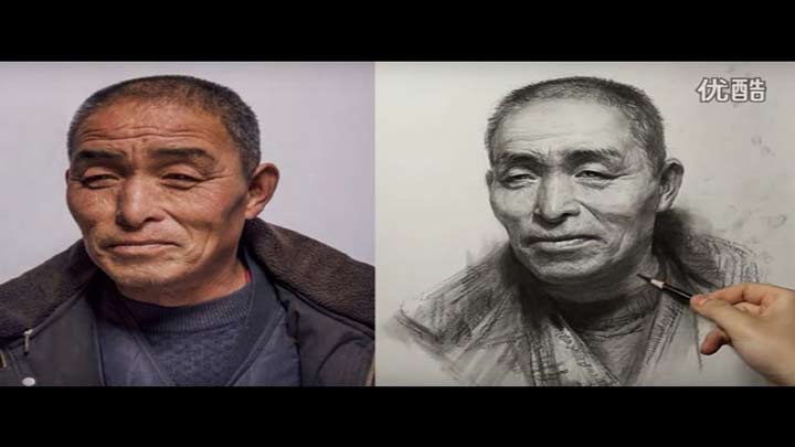 Portraits drawing old man