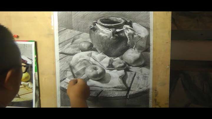 Still Life Drawing with Pencil