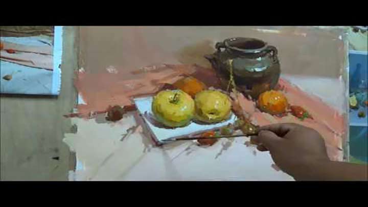 Still Life Painting in Gouache
