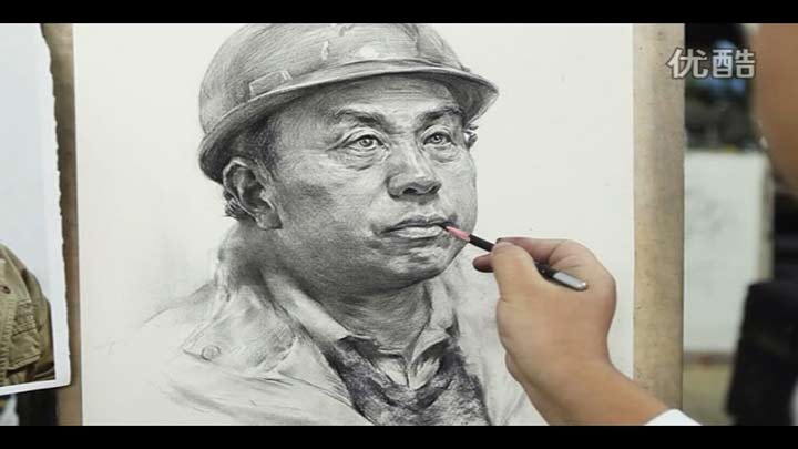 Time-lapse Portrait Drawing Demonstration