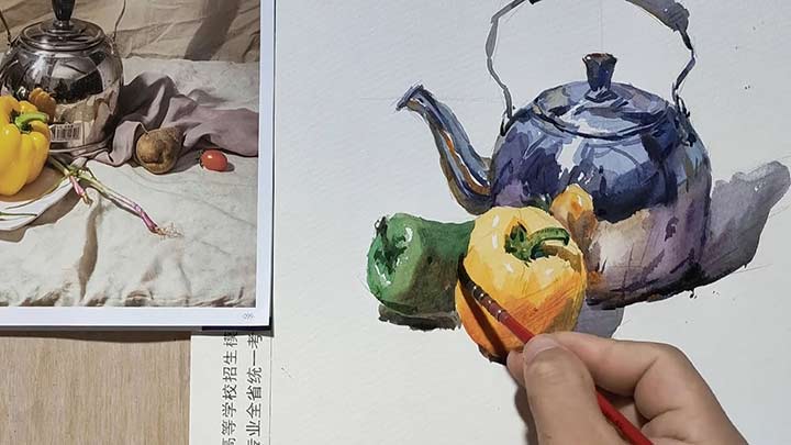 Watercolor painting for beginners how to paint still-life
